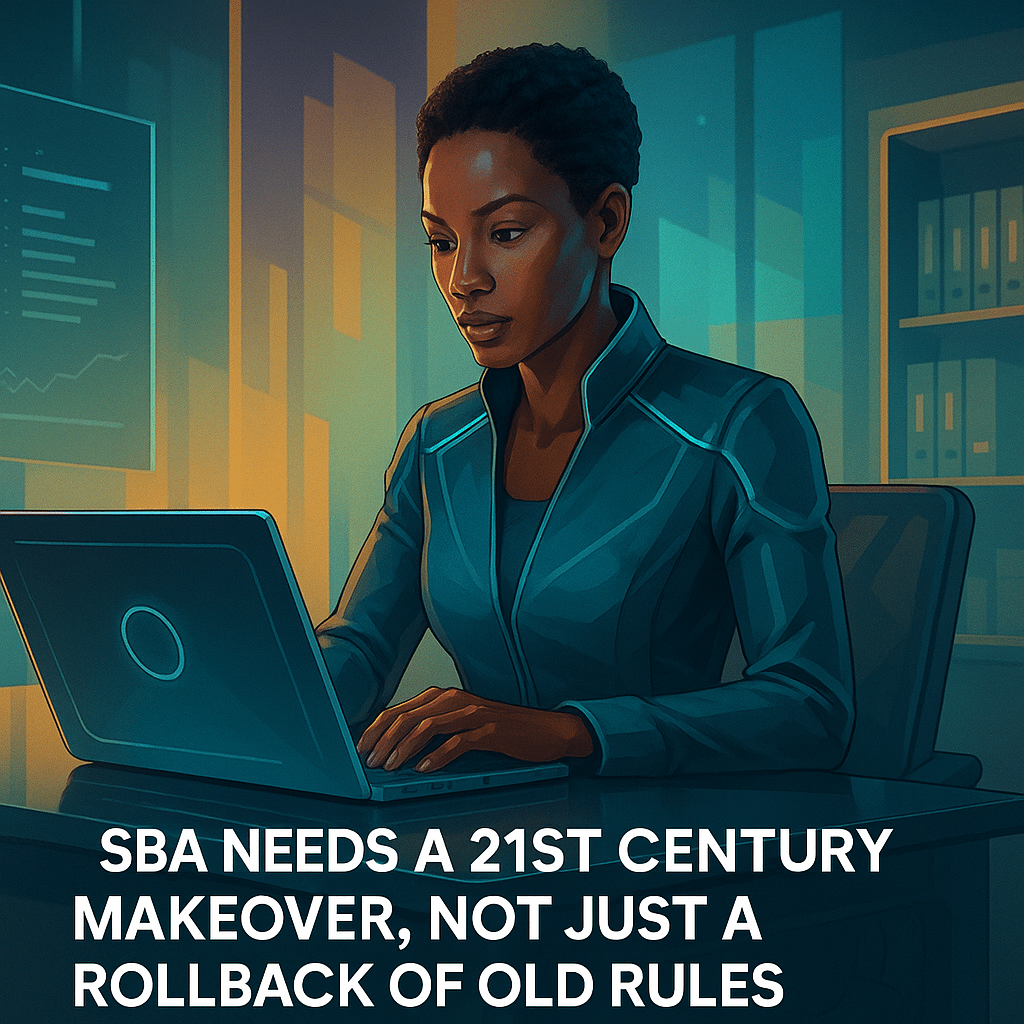 SBA Needs a 21st Century Makeover, Not Just a Rollback of Old Rules SBA Needs a 21st Century Makeover, Not Just a Rollback of Old Rules