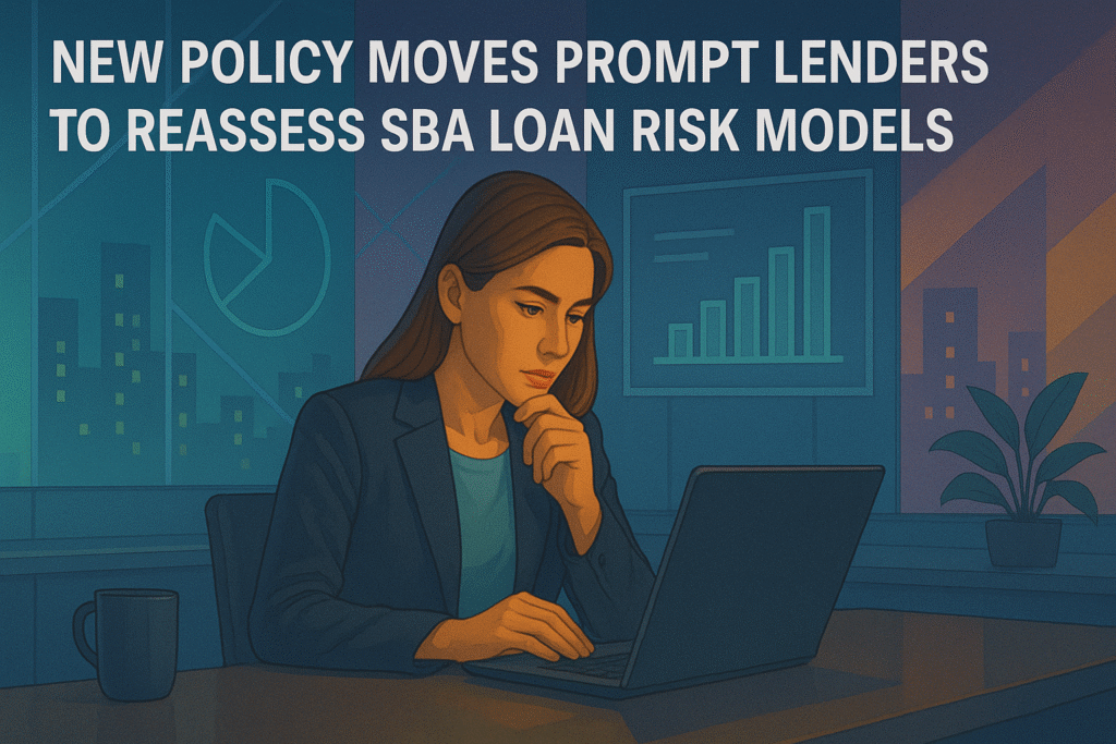New Policy Moves Prompt Lenders to Reassess SBA Loan Risk Models New Policy Moves Prompt Lenders to Reassess SBA Loan Risk Models