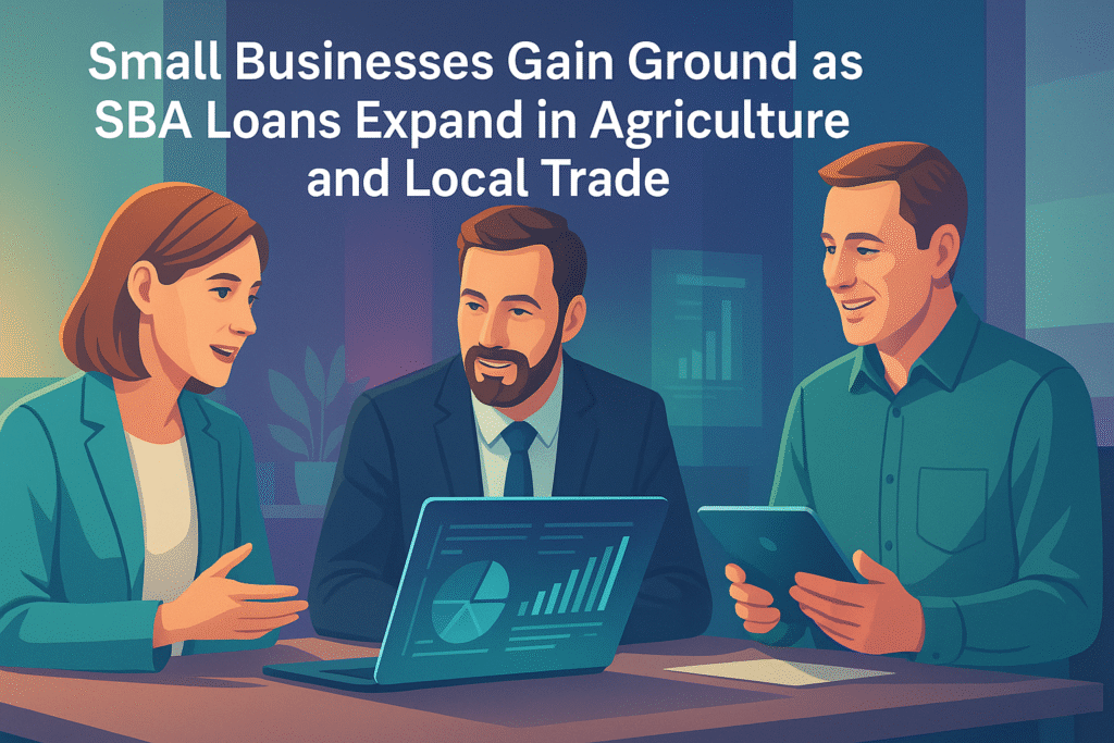 Small Businesses Gain Ground as SBA Loans Expand in Agriculture and Local Trade Small Businesses Gain Ground as SBA Loans Expand in Agriculture and Local Trade