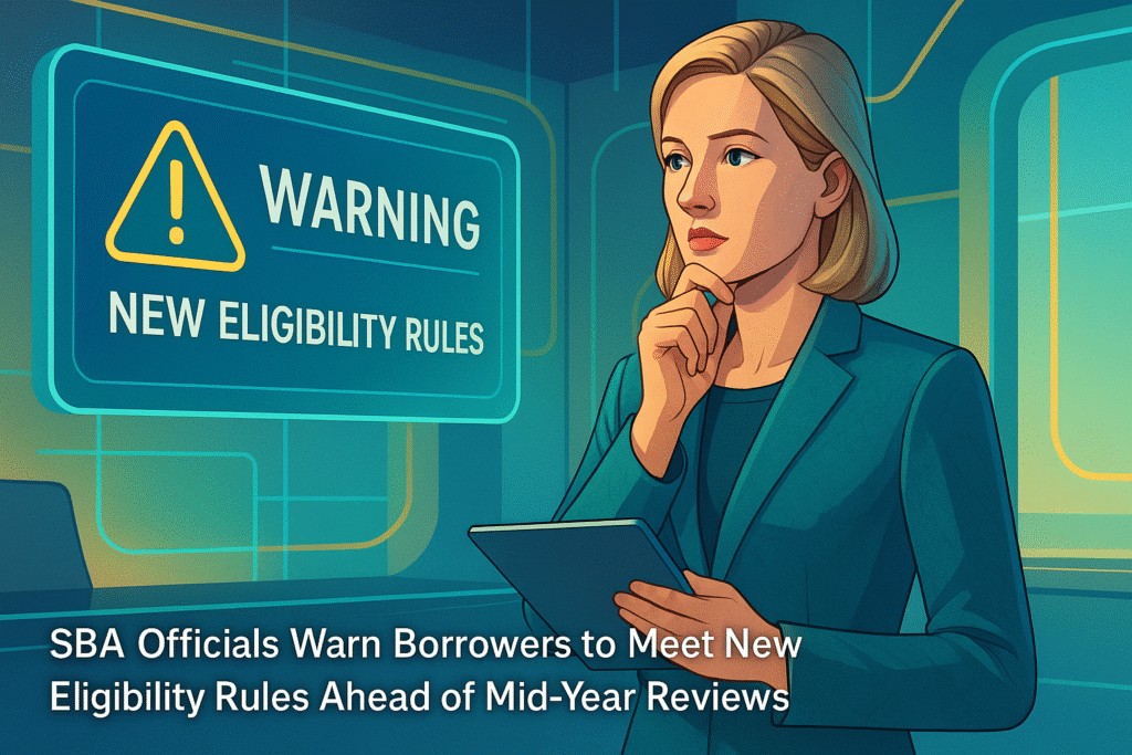SBA Officials Warn Borrowers to Meet New Eligibility Rules Ahead of Mid-Year Reviews SBA Officials Warn Borrowers to Meet New Eligibility Rules Ahead of Mid-Year Reviews
