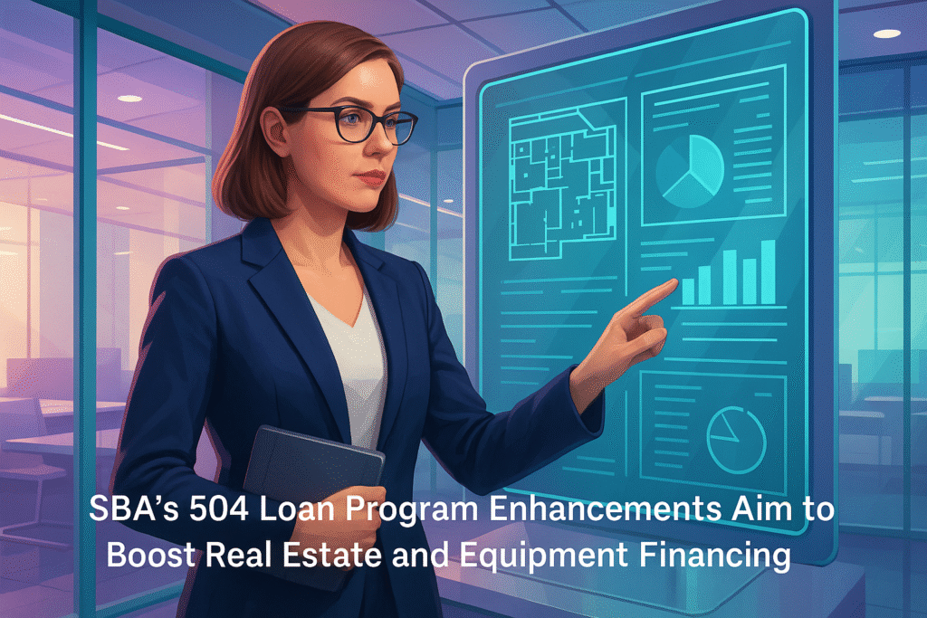 SBA's 504 Loan Program Enhancements Aim to Boost Real Estate and Equipment Financing SBA's 504 Loan Program Enhancements Aim to Boost Real Estate and Equipment Financing