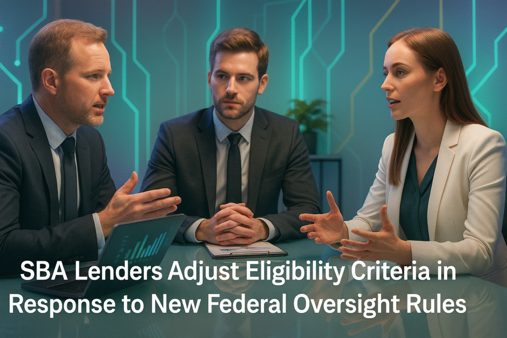 SBA Lenders Adjust Eligibility Criteria in Response to New Federal Oversight Rules SBA Lenders Adjust Eligibility Criteria in Response to New Federal Oversight Rules