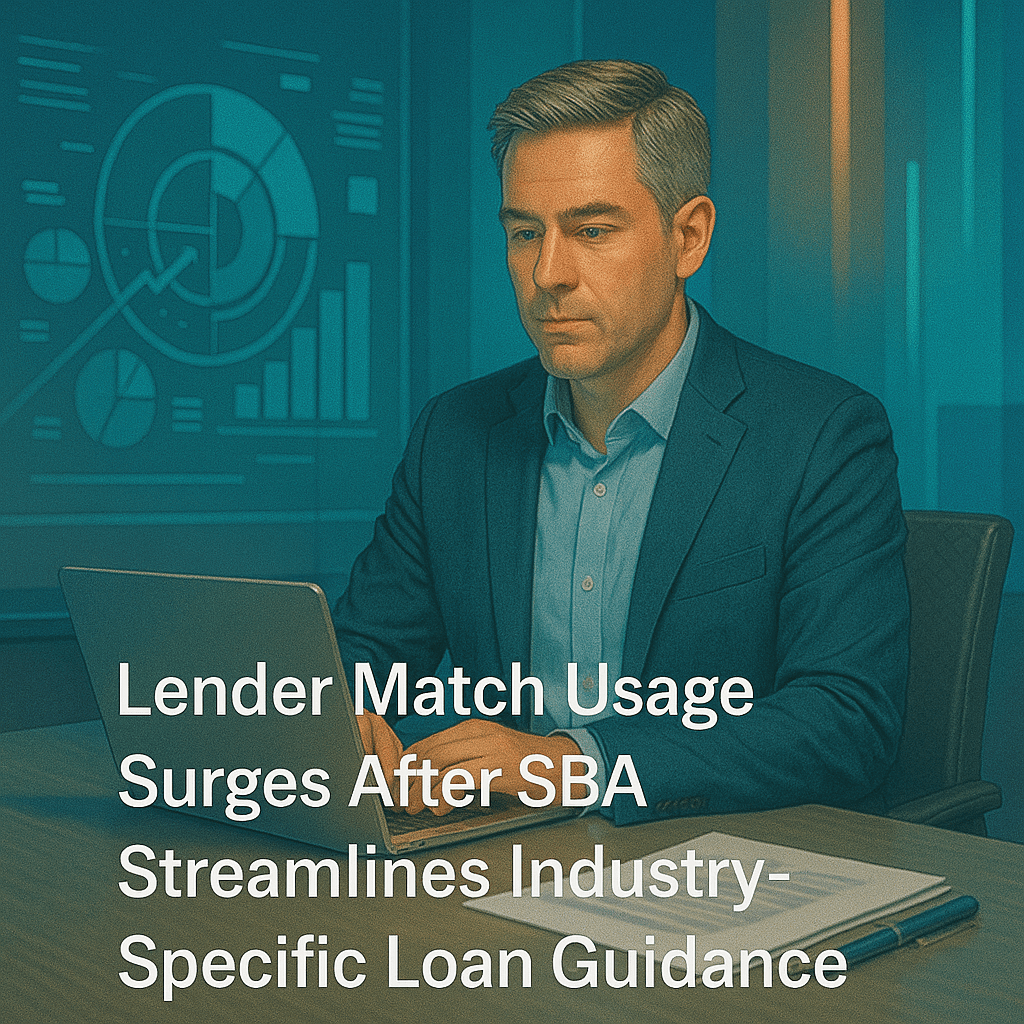Lender Match Usage Surges After SBA Streamlines Industry-Specific Loan Guidance Lender Match Usage Surges After SBA Streamlines Industry-Specific Loan Guidance
