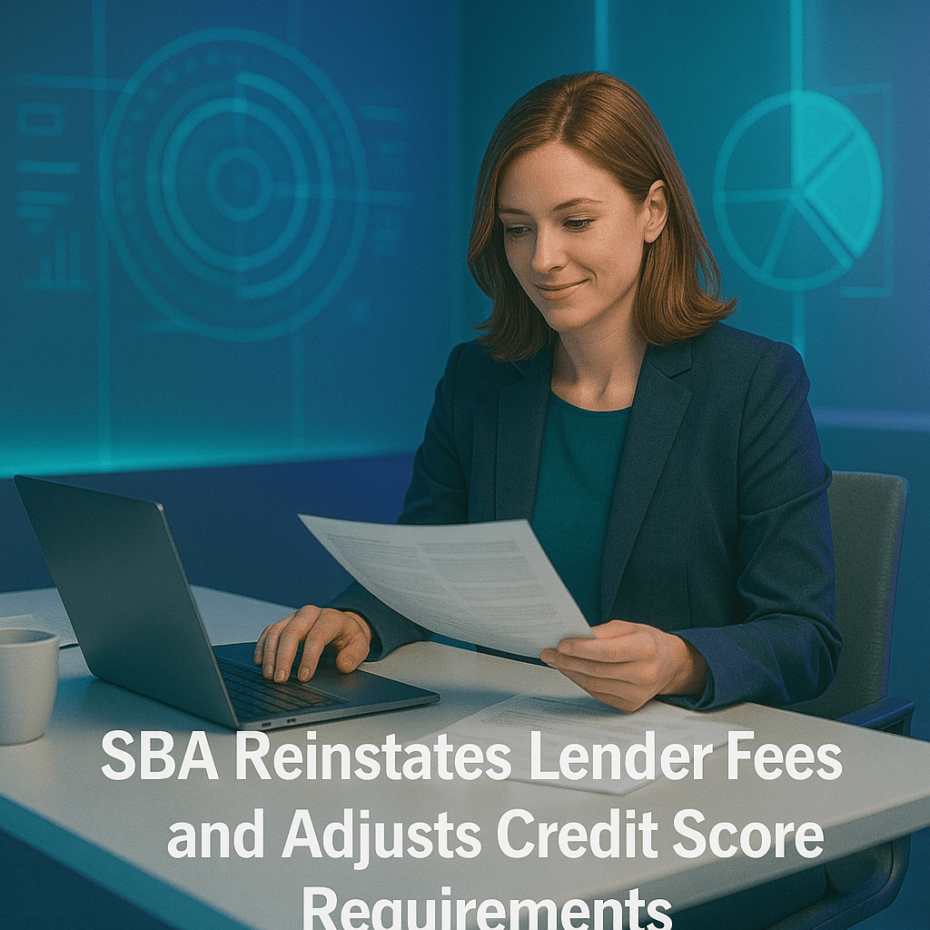 SBA Reinstates Lender Fees and Adjusts Credit Score Requirements SBA Reinstates Lender Fees and Adjusts Credit Score Requirements
