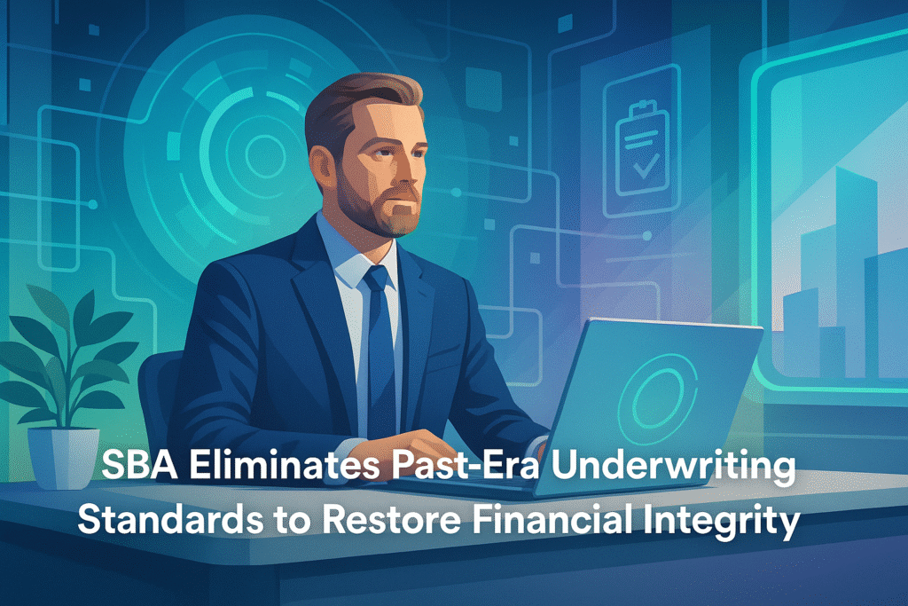 SBA Eliminates Past-Era Underwriting Standards to Restore Financial Integrity SBA Eliminates Past-Era Underwriting Standards to Restore Financial Integrity