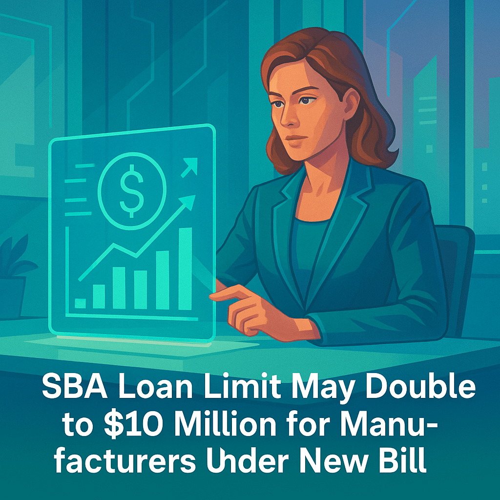 SBA Loan Limit May Double to $10 Million for Manufacturers Under New Bill SBA Loan Limit May Double to $10 Million for Manufacturers Under New Bill