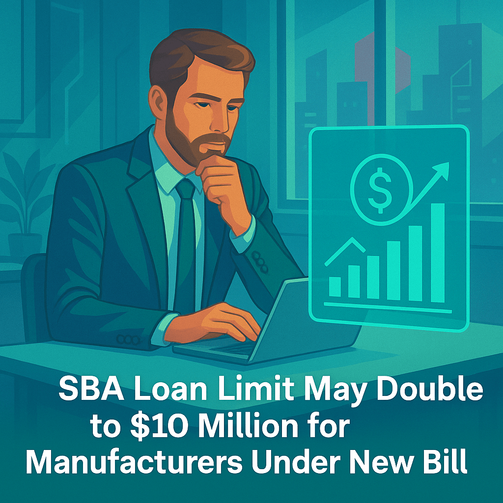 SBA Loan Limit May Double to $10 Million for Manufacturers Under New Bill