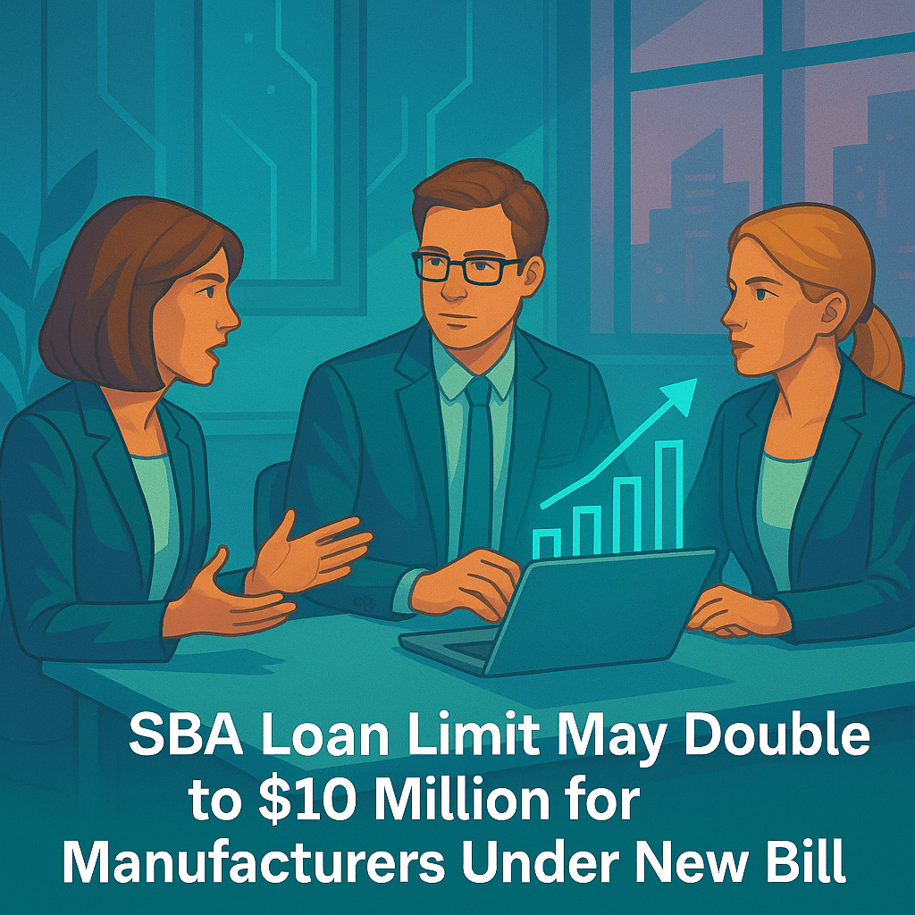 SBA Loan Limit May Double to $10 Million for Manufacturers Under New Bill SBA Loan Limit May Double to $10 Million for Manufacturers Under New Bill