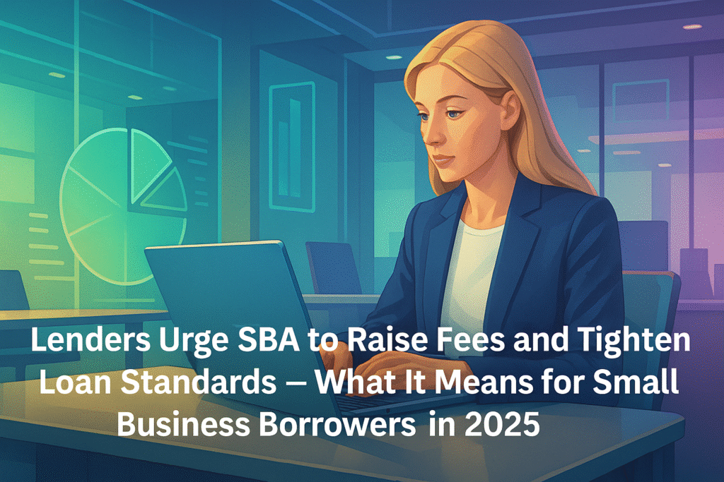 Lenders Urge SBA to Raise Fees and Tighten Loan Standards — What It Means for Small Business Borrowers in 2025 Lenders Urge SBA to Raise Fees and Tighten Loan Standards — What It Means for Small Business Borrowers in 2025