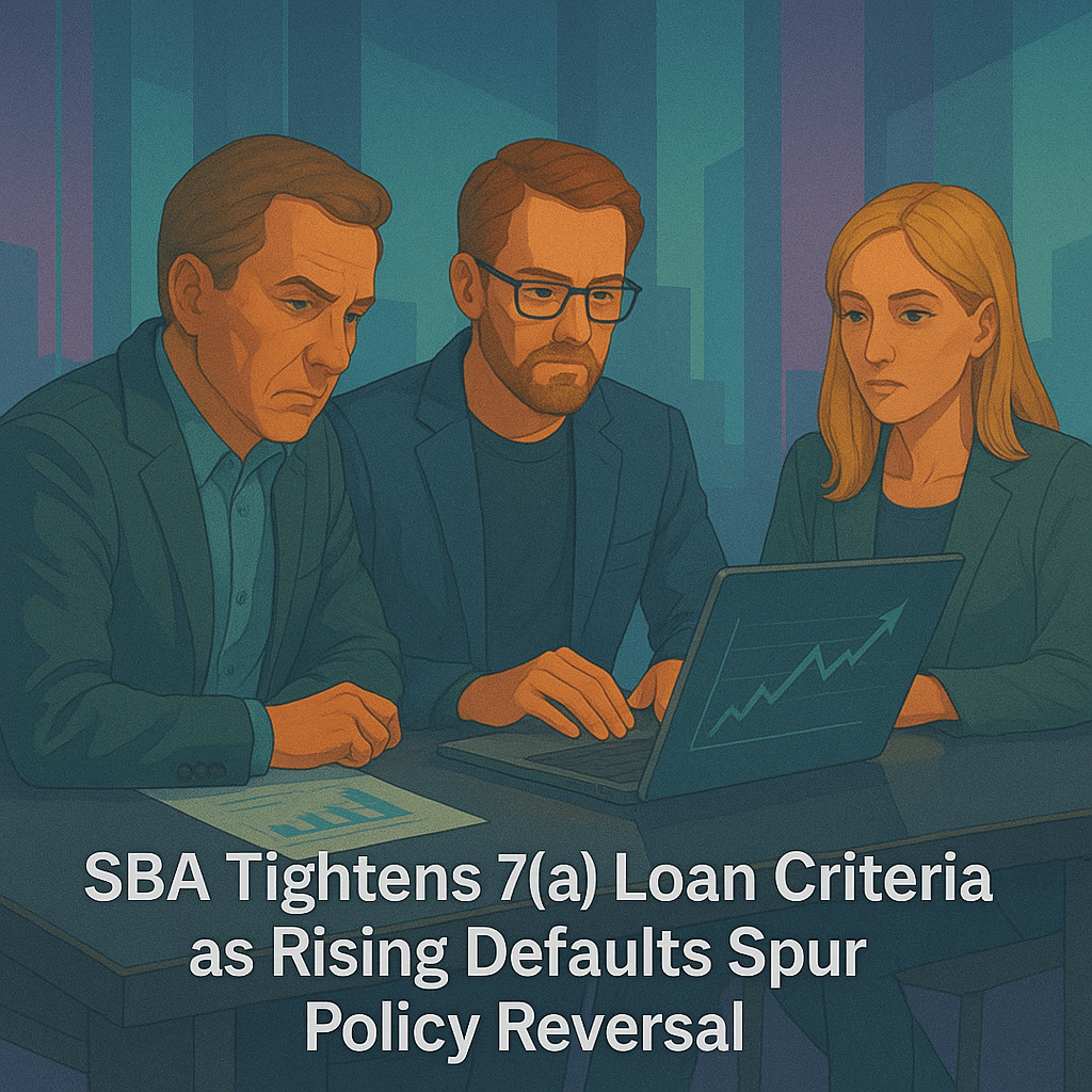 SBA Tightens 7(a) Loan Criteria as Rising Defaults Spur Policy Reversal SBA Tightens 7(a) Loan Criteria as Rising Defaults Spur Policy Reversal